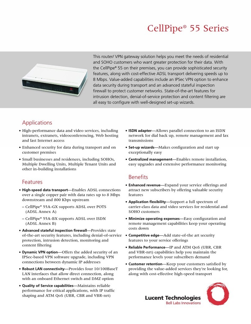 Lucent Technologies CellPipe 55 Series User manual Lucent Technologies CellPipe 55 Series User manual