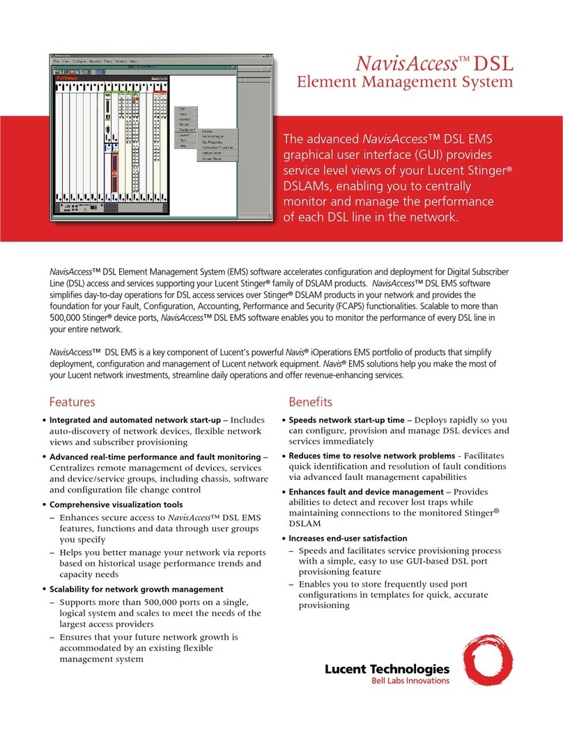 Lucent Technologies DSL Element Management System NavisAccess brochure Lucent Technologies DSL Element Management System NavisAccess brochure
