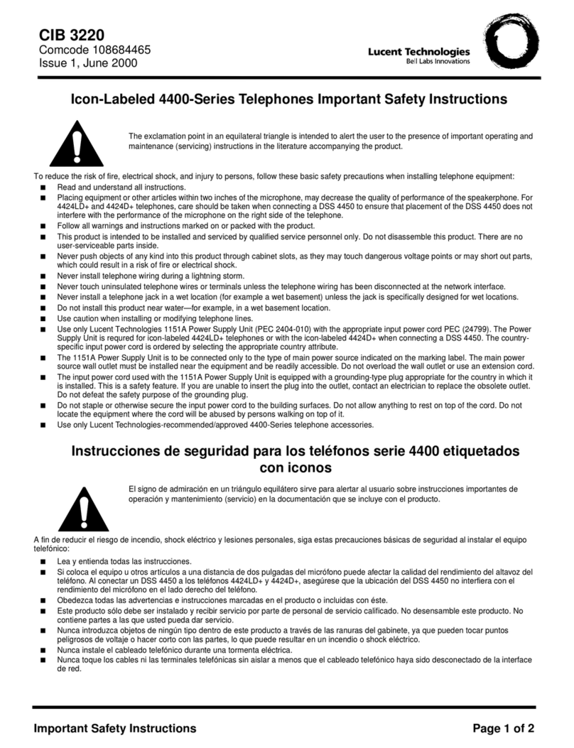 Lucent Technologies 4424LD+ User manual