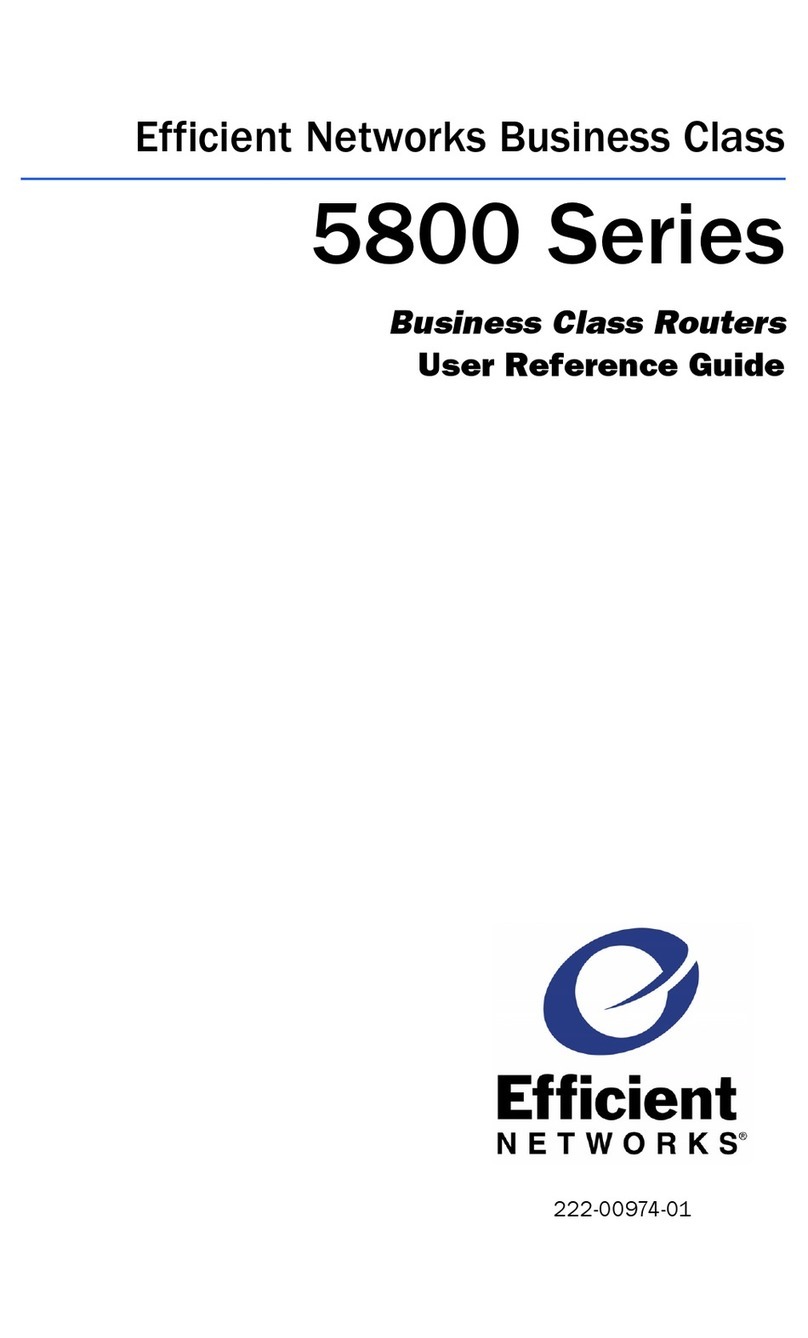 Efficient Networks 5800 Series User reference guide
