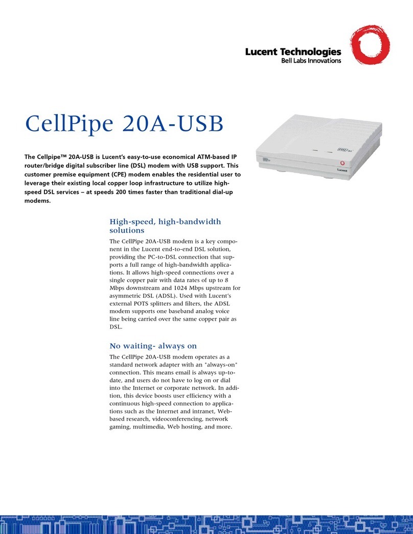 Lucent Technologies CellPipe 20A-USB User manual