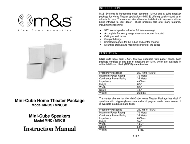 M&S Systems MNC / MNCB instruction manual