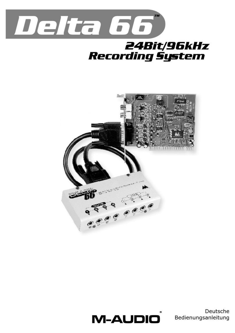 M-Audio 24Bit/96kHz Recording System Delta 66 Bedienungsanleitung