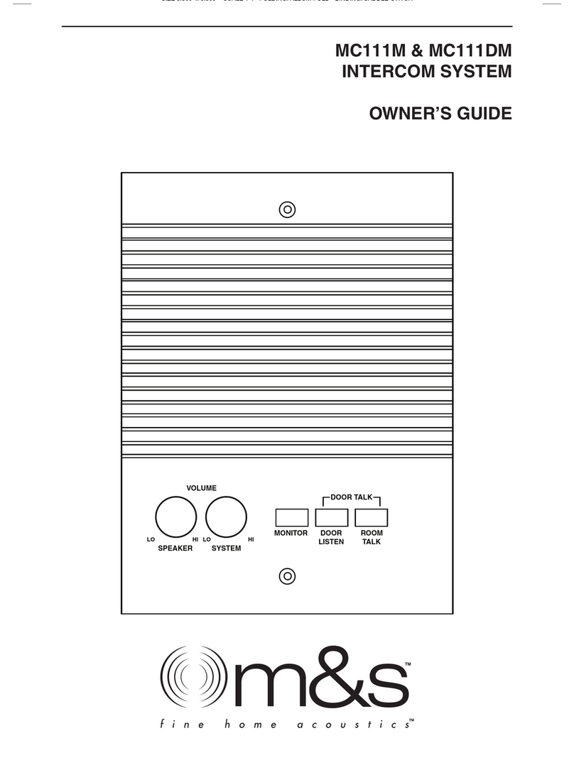 M&S Systems FINISH-OUT MC111DM User manual