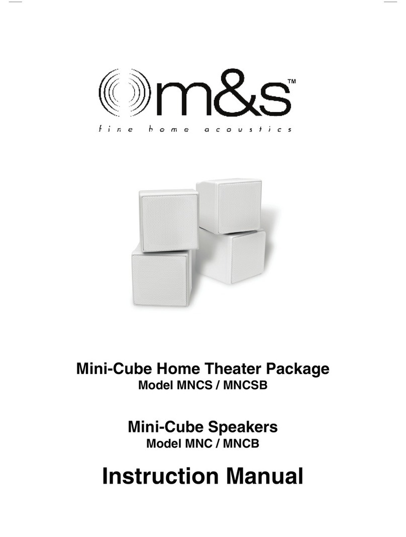 M&S Systems Home Theater System instruction manual