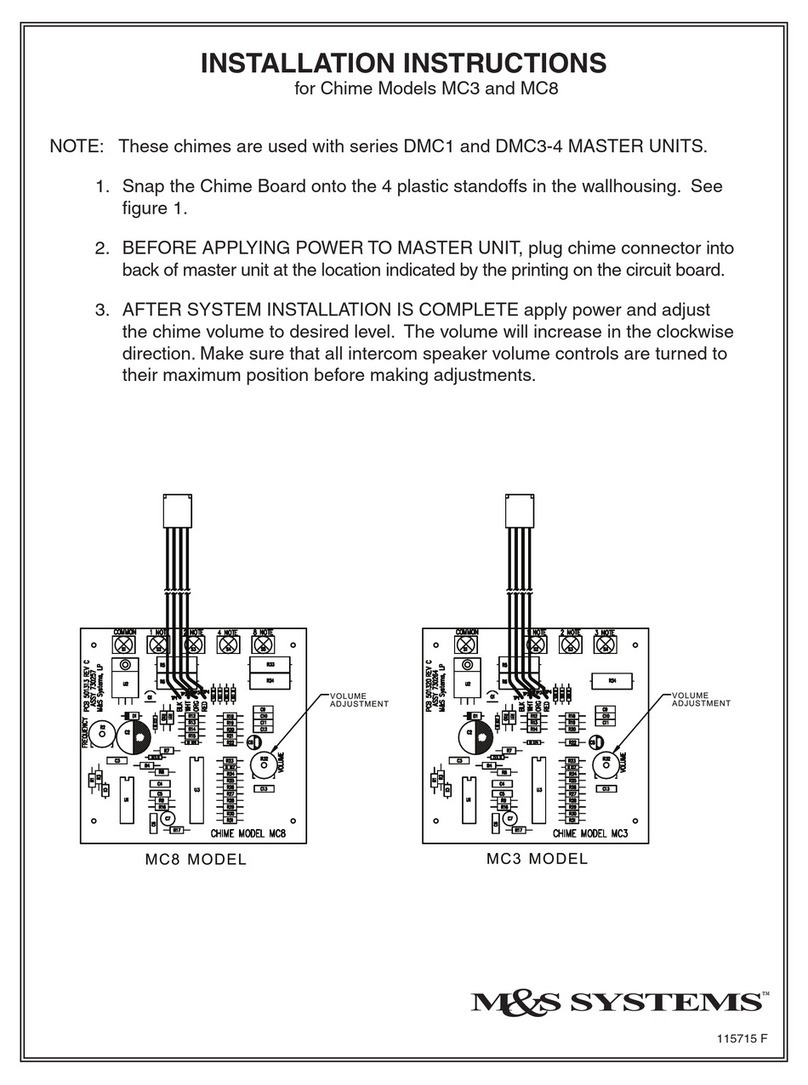 M&S Systems CHIME MC3 installation instructions