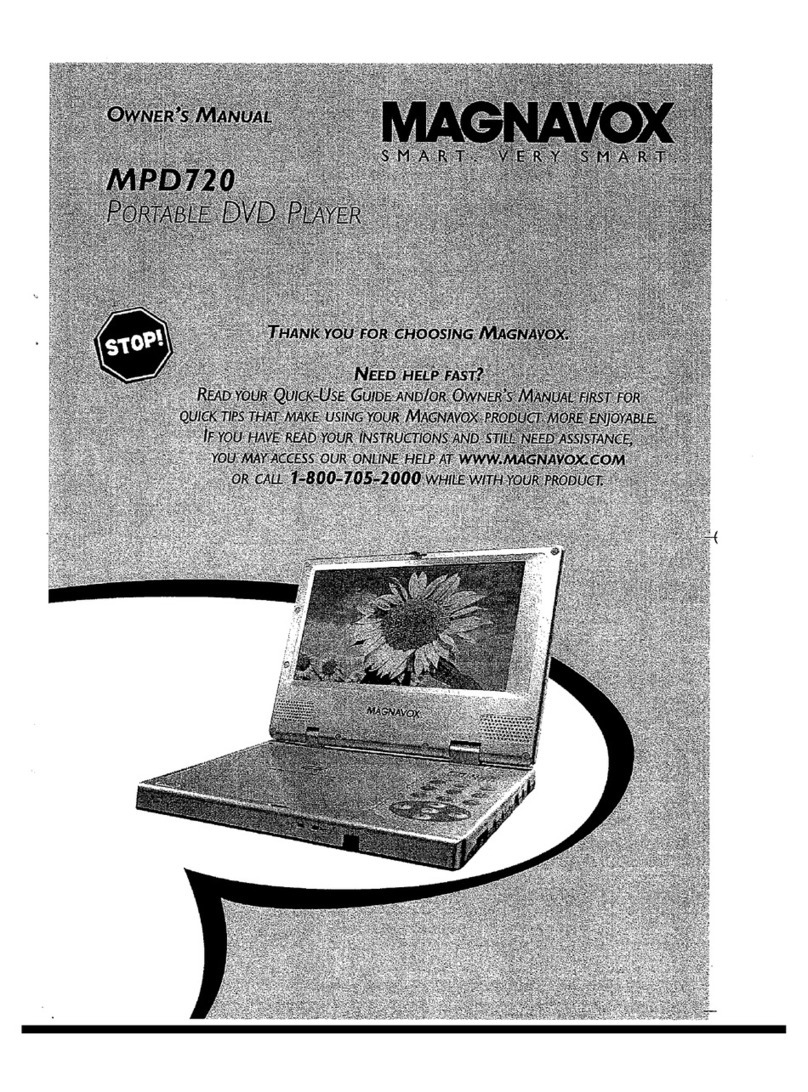 Magnavox MPD720 owner's manual