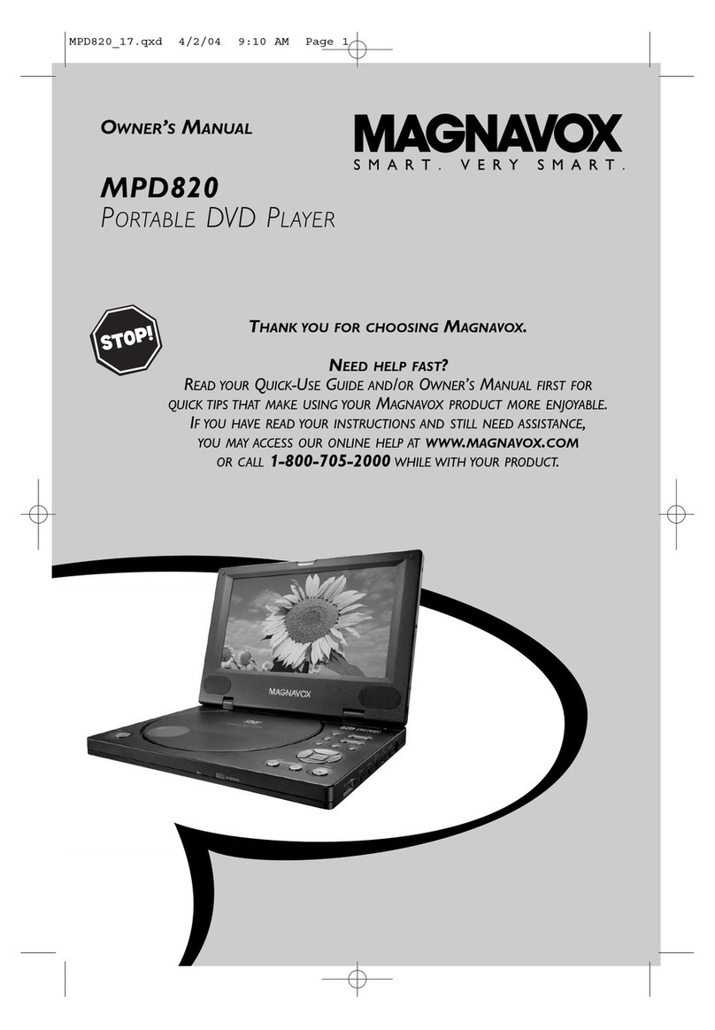 Magnavox MPD820 - DVD Player - 8 User manual