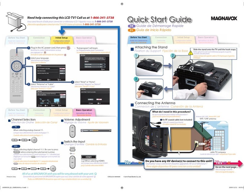 Magnavox 19MD350B/F7 quick start guide