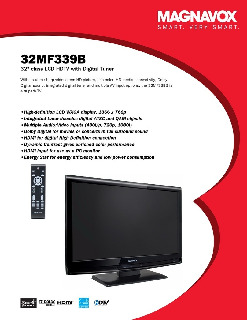 Magnavox 32MF339B - 32" LCD TV User manual