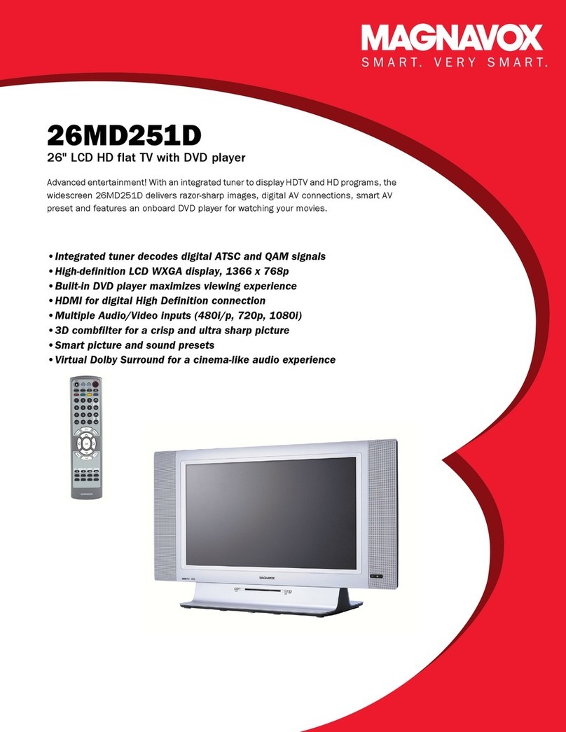Magnavox 26MD251D - 26" Lcd Hd Flat Tv User manual