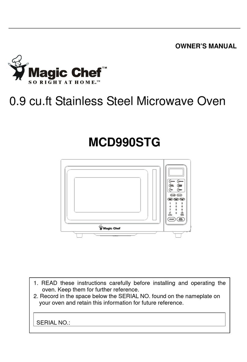 Magic Chef MCD990STG owner's manual