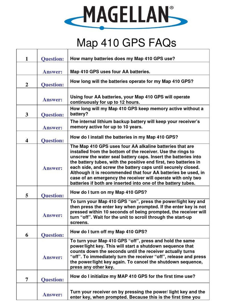 Magellan MAP 410 Instruction Manual