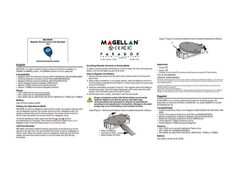 Magellan MG-REM1 instructions
