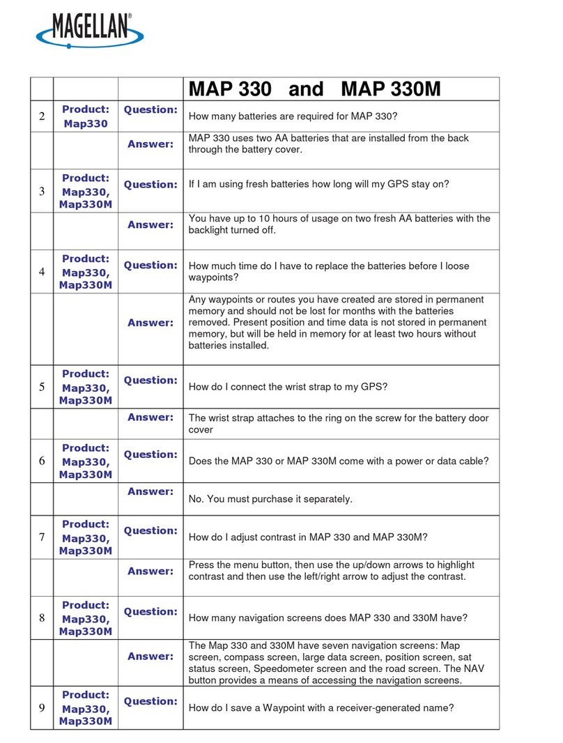 Magellan MAP 330M Frequently asked questions