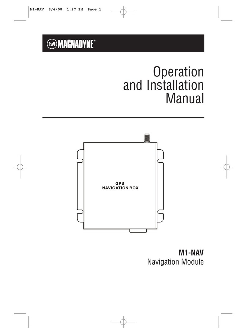 Magnadyne M1-NAV Operation and installation manual