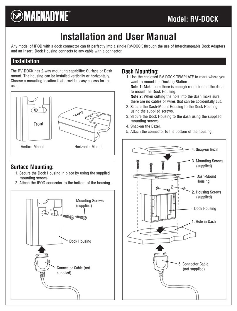 Magnadyne RV-DOCK Installation and user manual