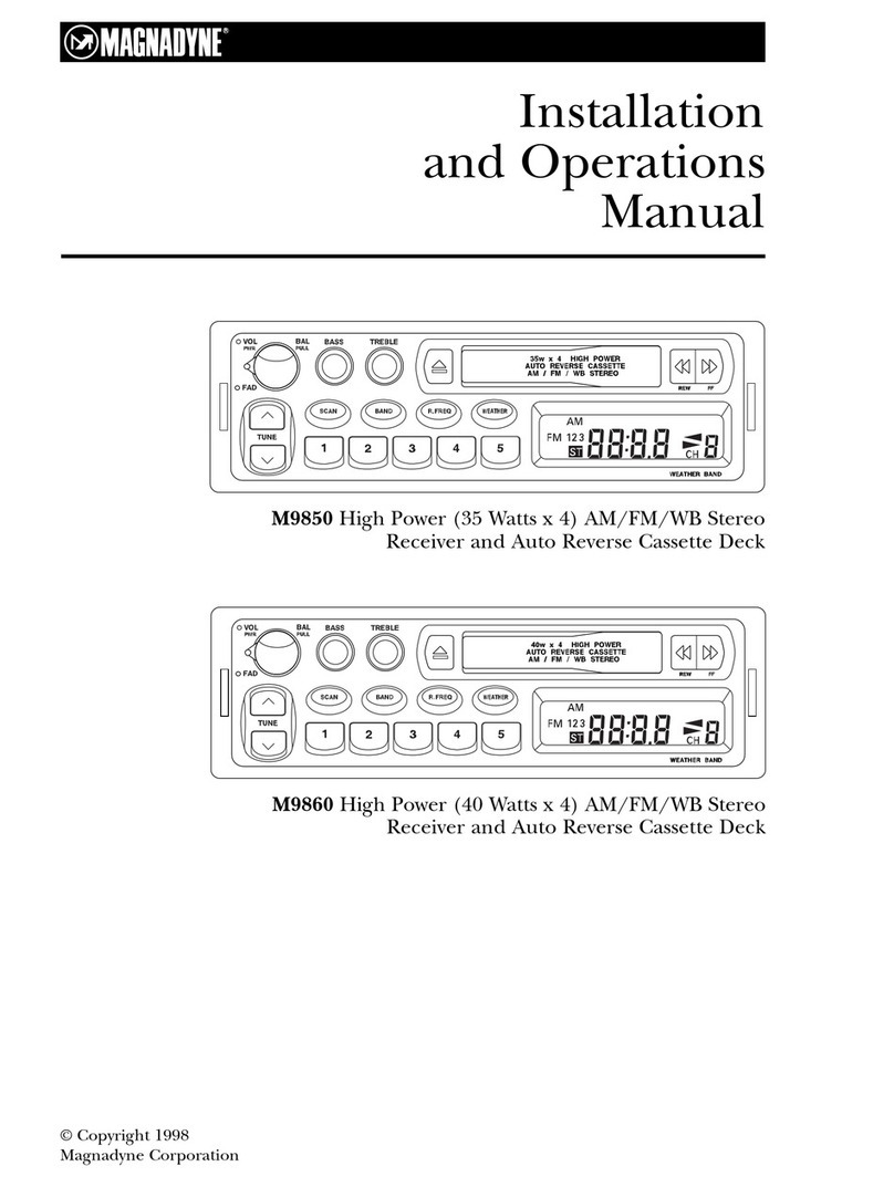 Magnadyne M9850 User manual