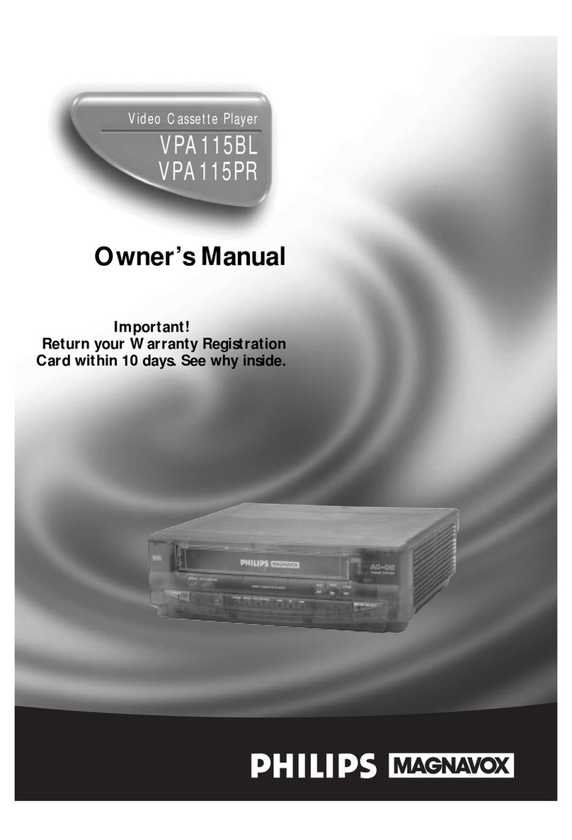 Magnavox VPA115BL User manual