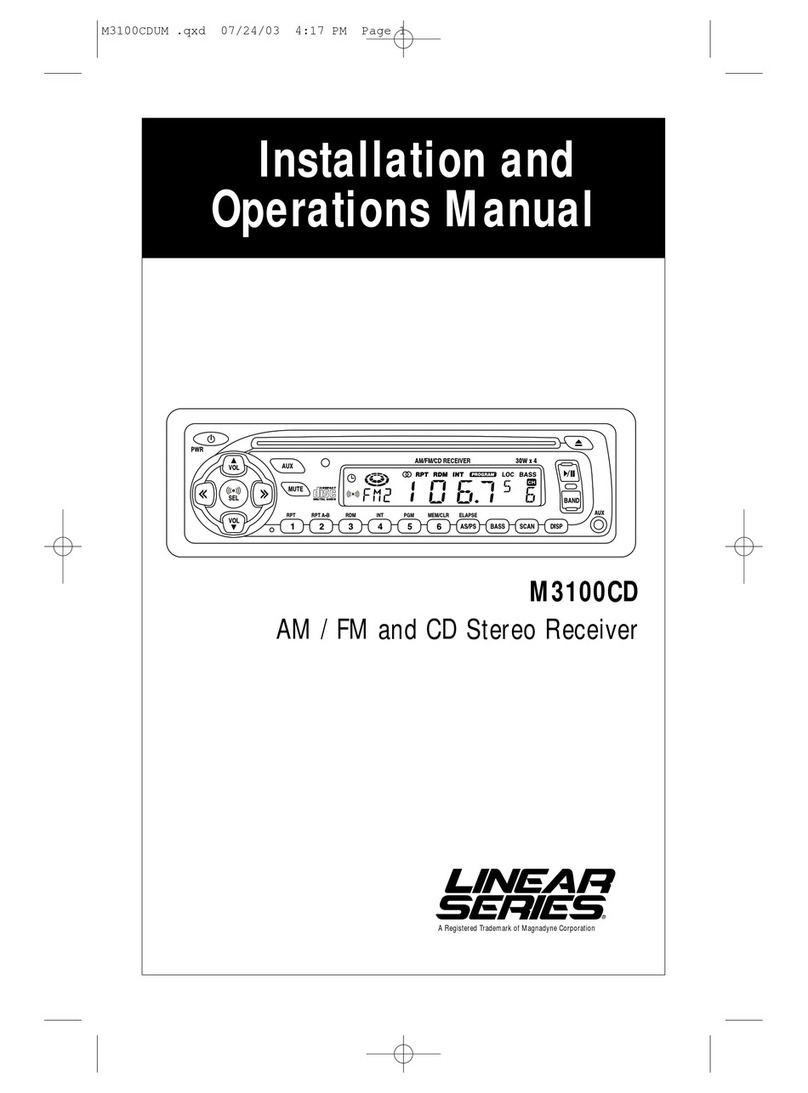 Magnadyne M3100CD Installation and operation manual