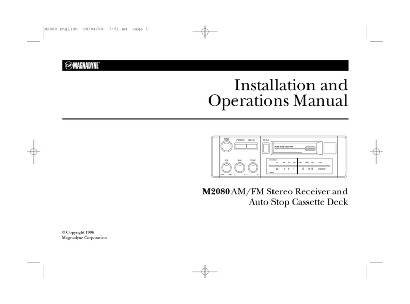 Magnadyne M2080 Installation and operation manual