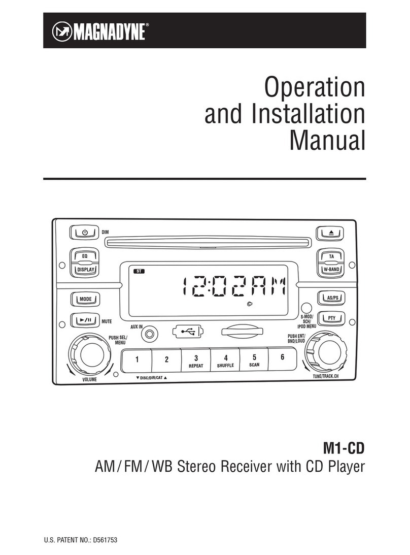 Magnadyne M1-CD Operation and installation manual