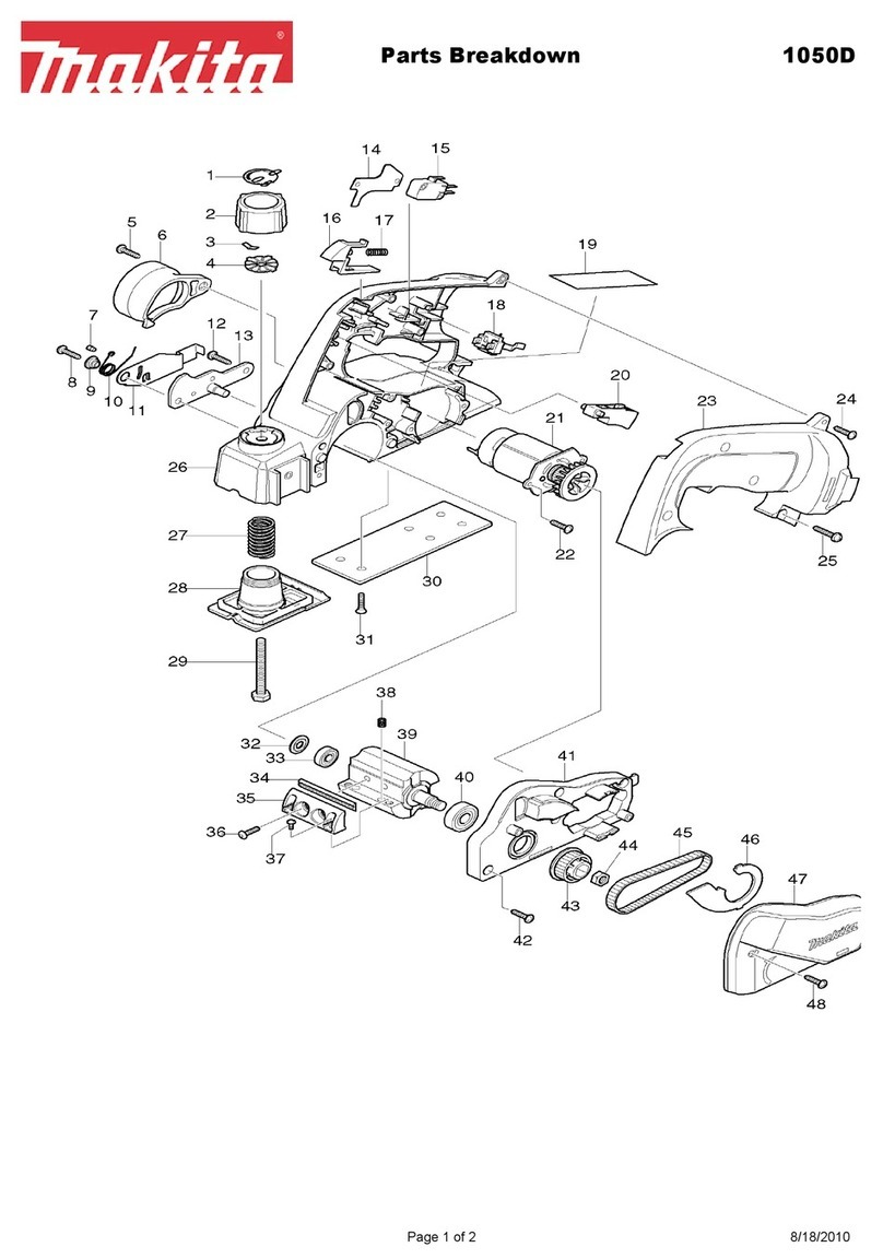 Makita 1050D Parts Breakdown