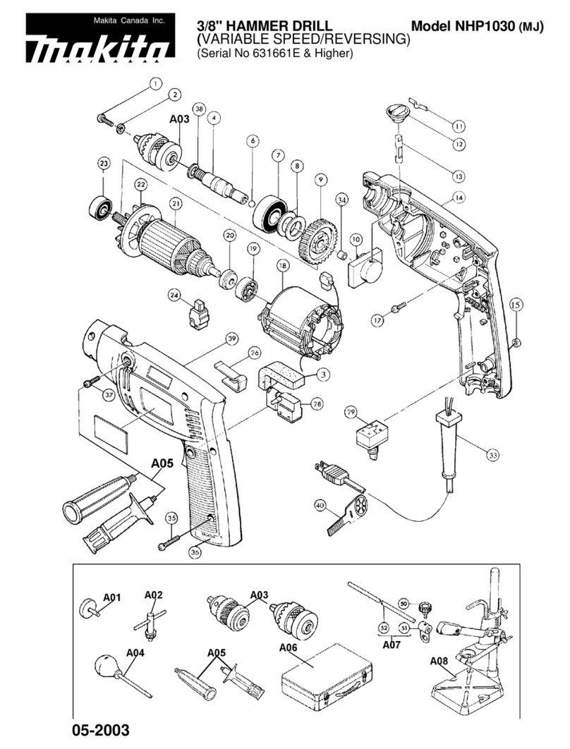 Makita NHP1030 parts list