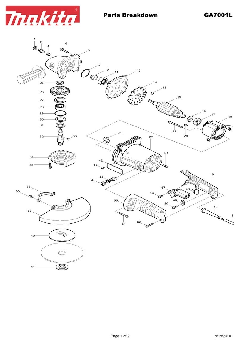 Makita GA7001 Quick start guide