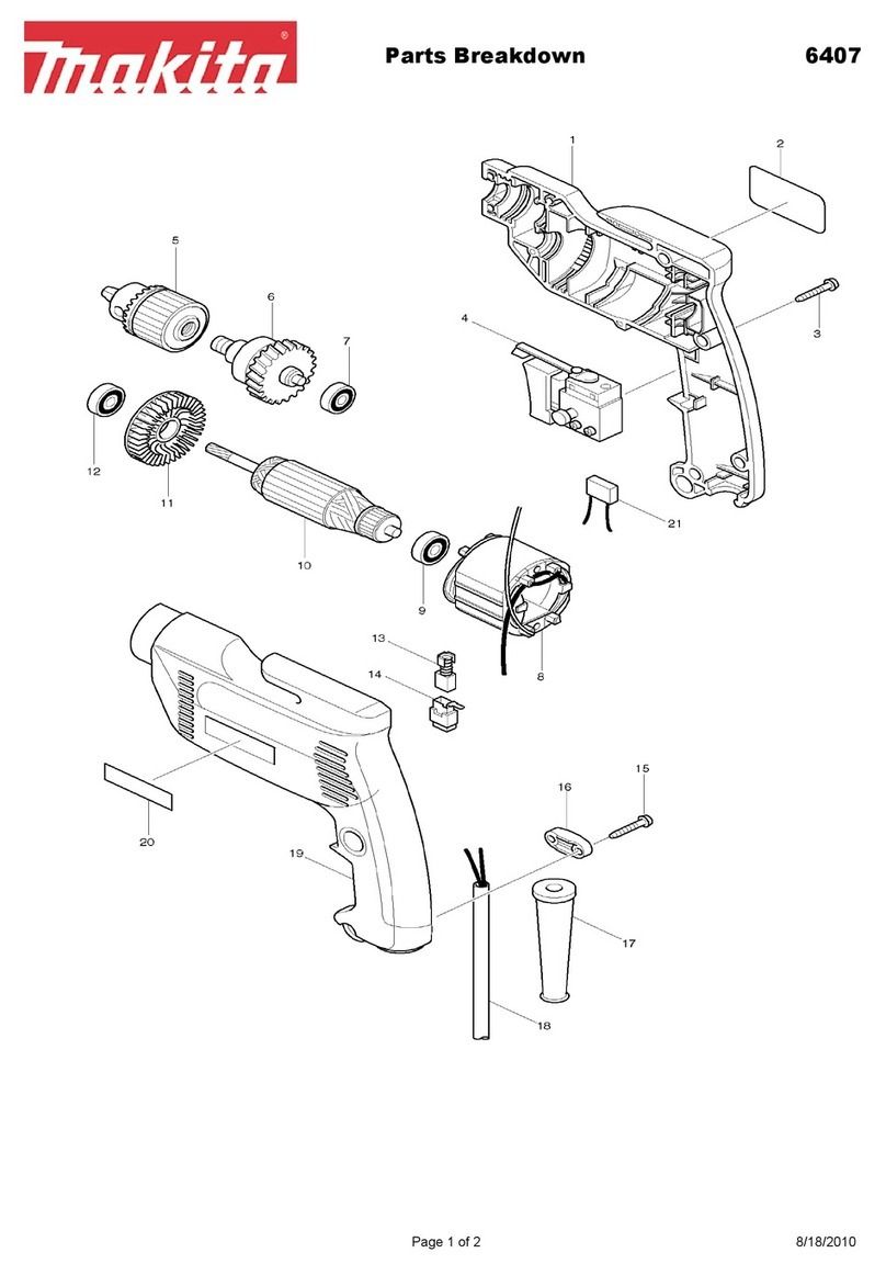 Makita 6407 Parts Breakdown