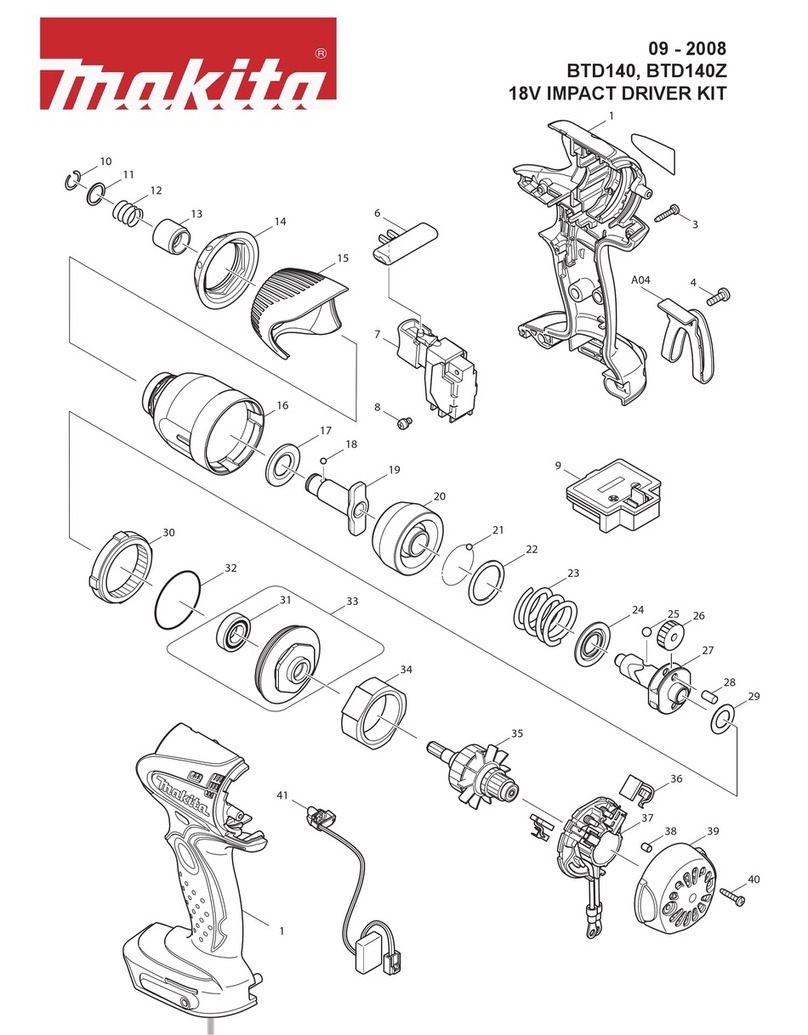 Makita BTD140Z parts manual