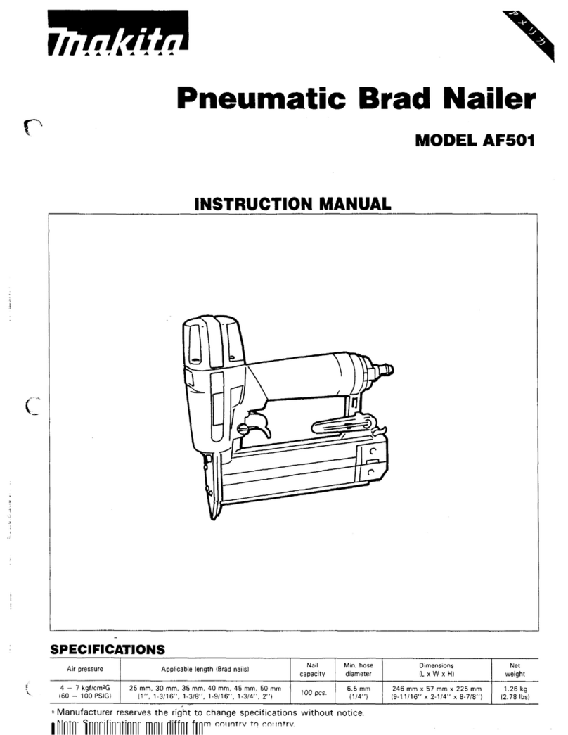 Makita AF501 User manual Makita AF501 User manual