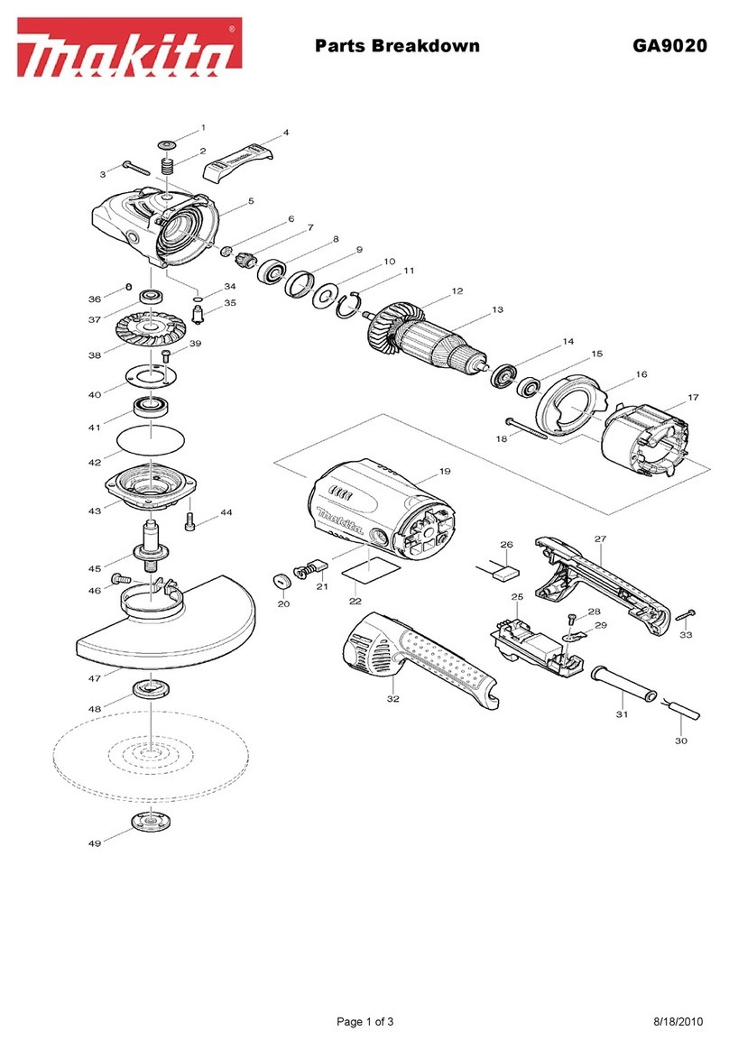 Makita GA9020 Parts Breakdown