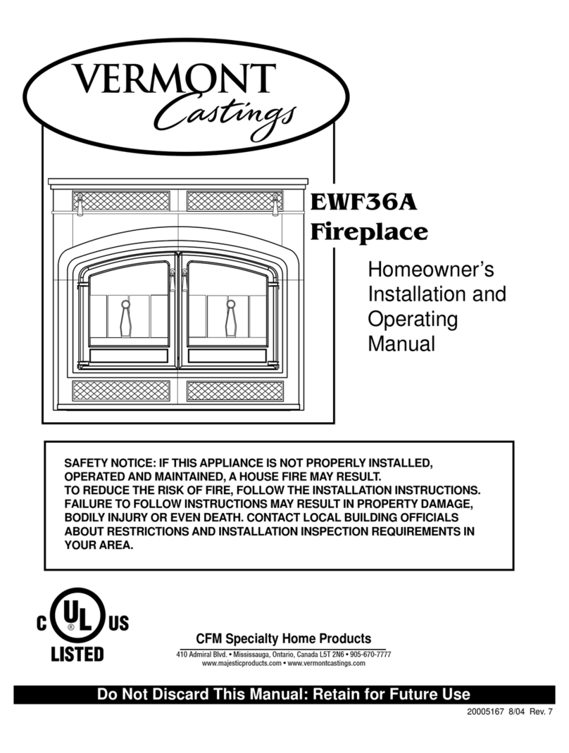Vermont Castings EWF36A Mounting instructions