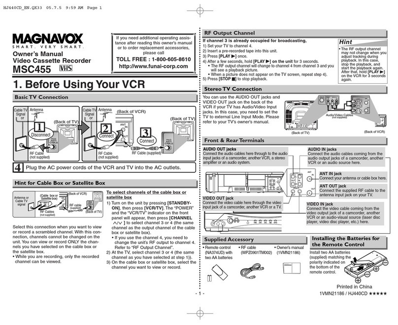 Magnavox MSC455 User manual