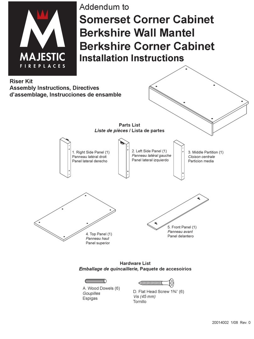 Majestic Indoor Fireplace User manual
