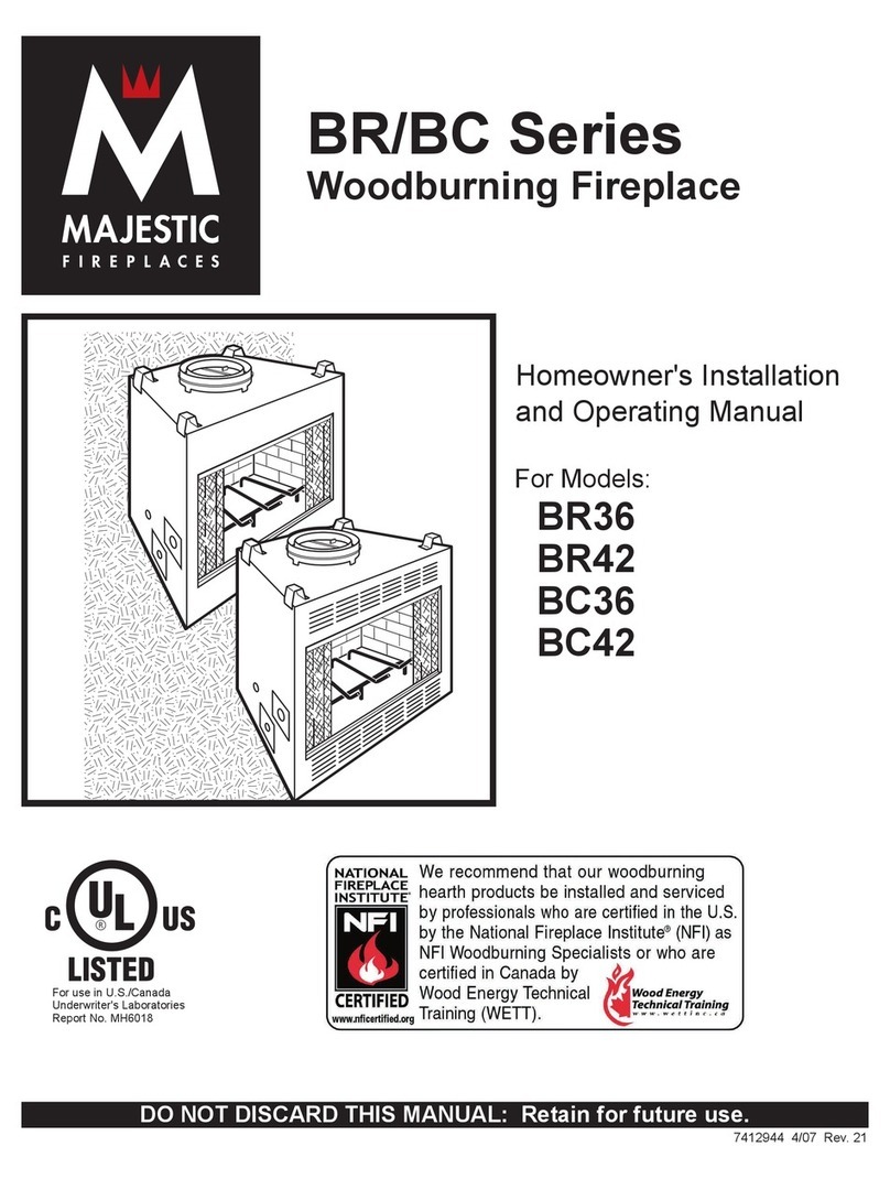Majestic fireplaces Royalton BC36 Homeowner's installation and operating manual Majestic fireplaces Royalton BC36 Homeowner's installation and operating manual