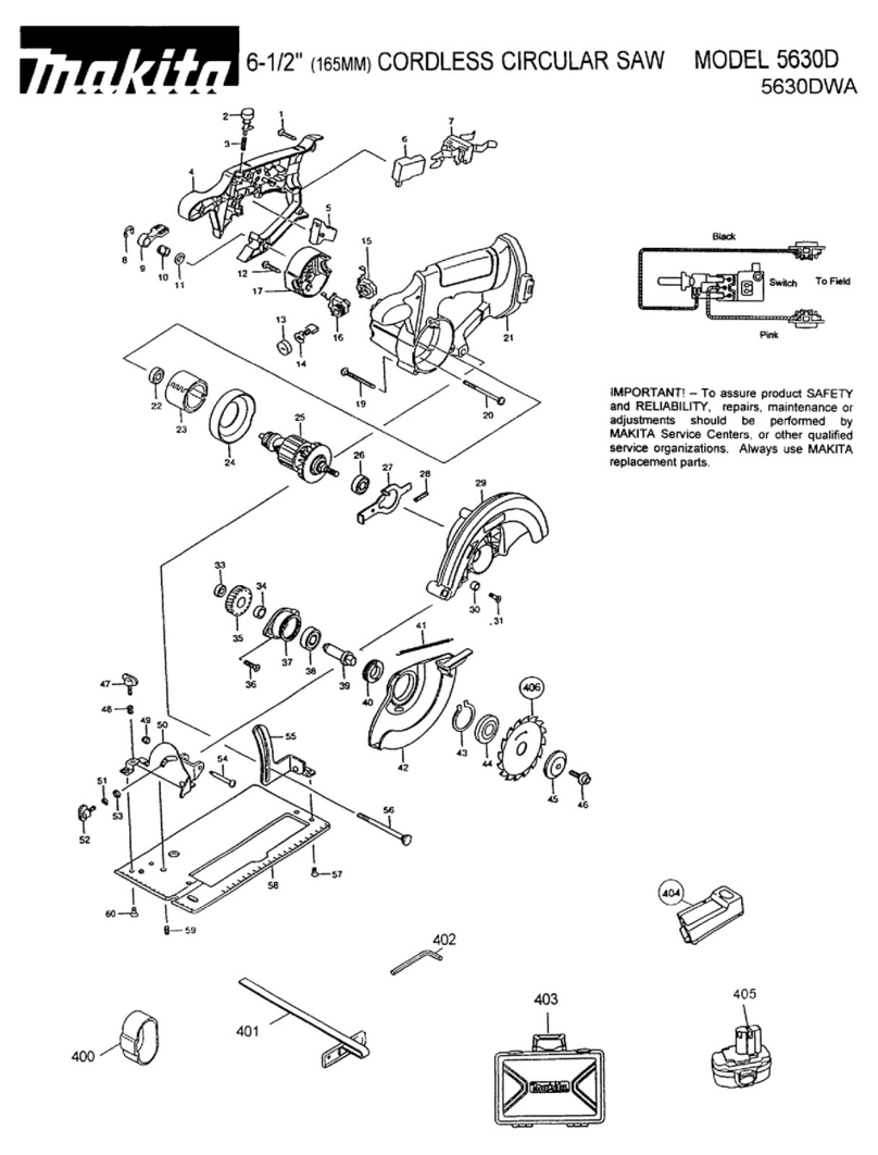 Makita 5630DWA parts list