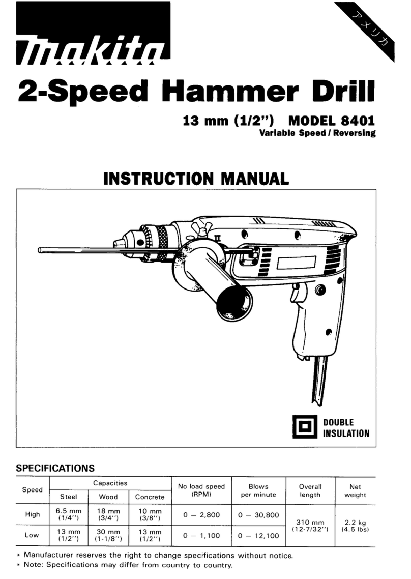Makita 2-SPEED HAMMER 8401 User manual