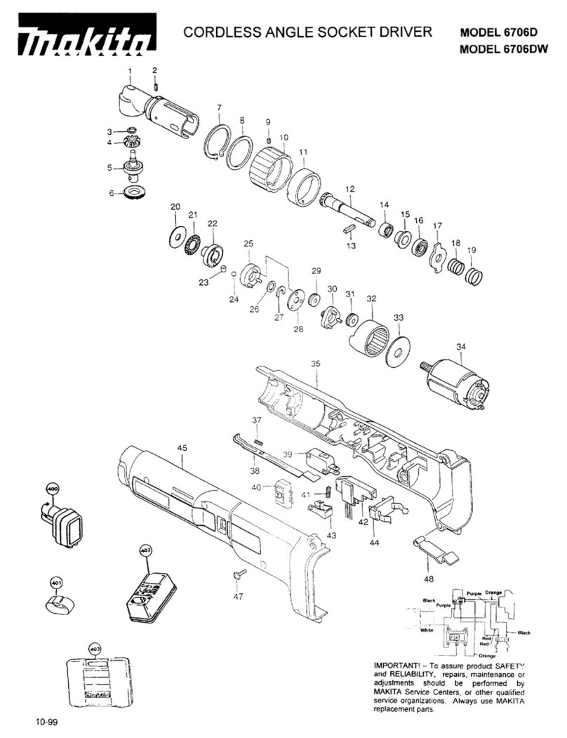 Makita 6706DW parts list