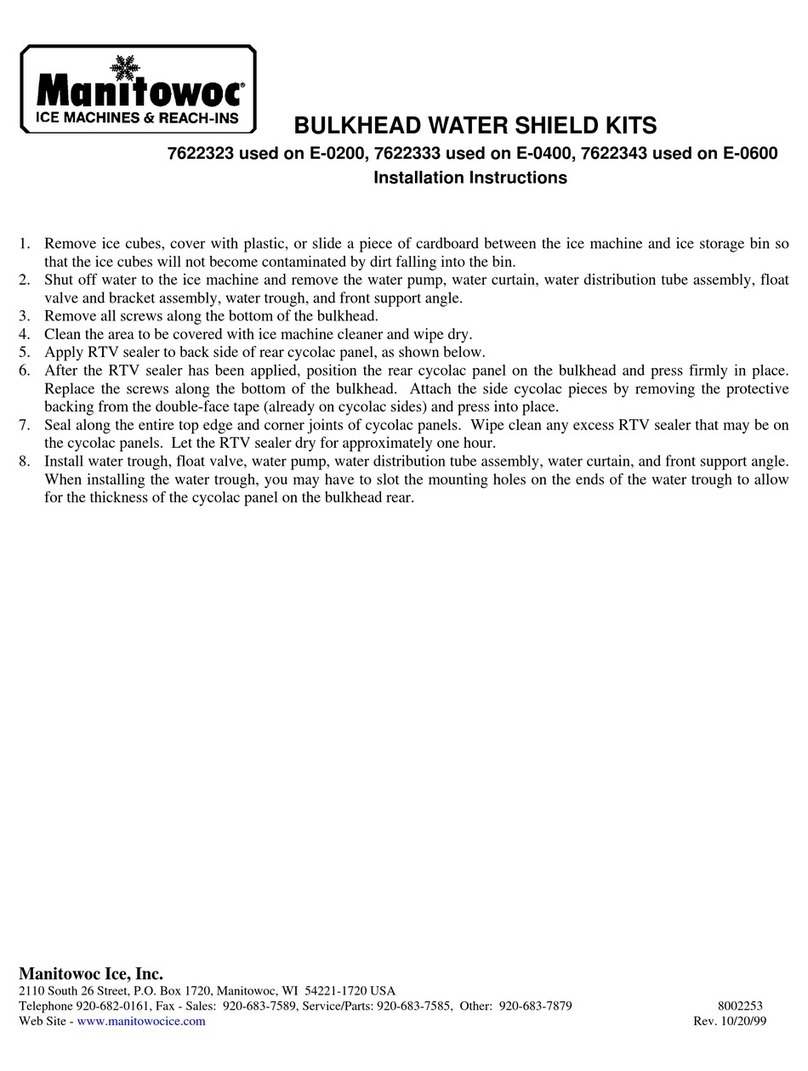 Manitowoc 7622323 installation instructions
