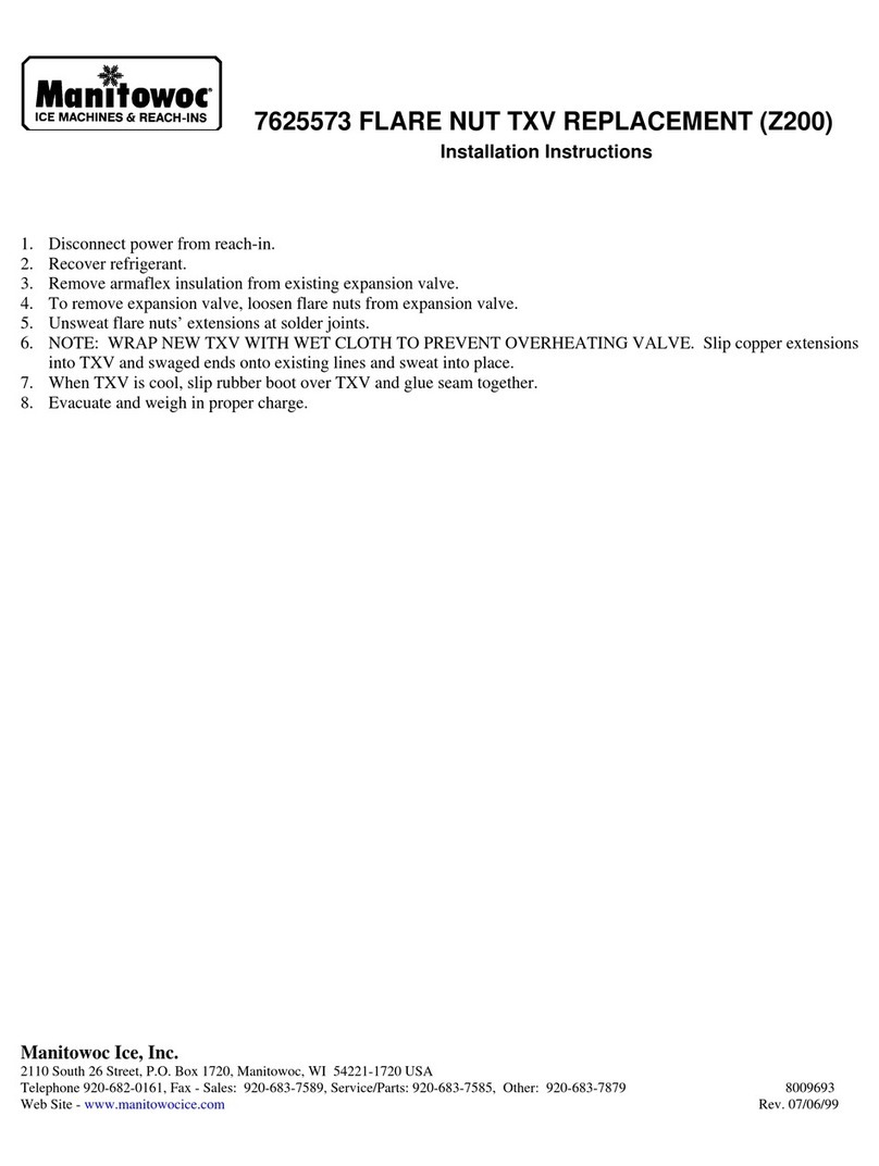 Manitowoc 7625573 installation instructions