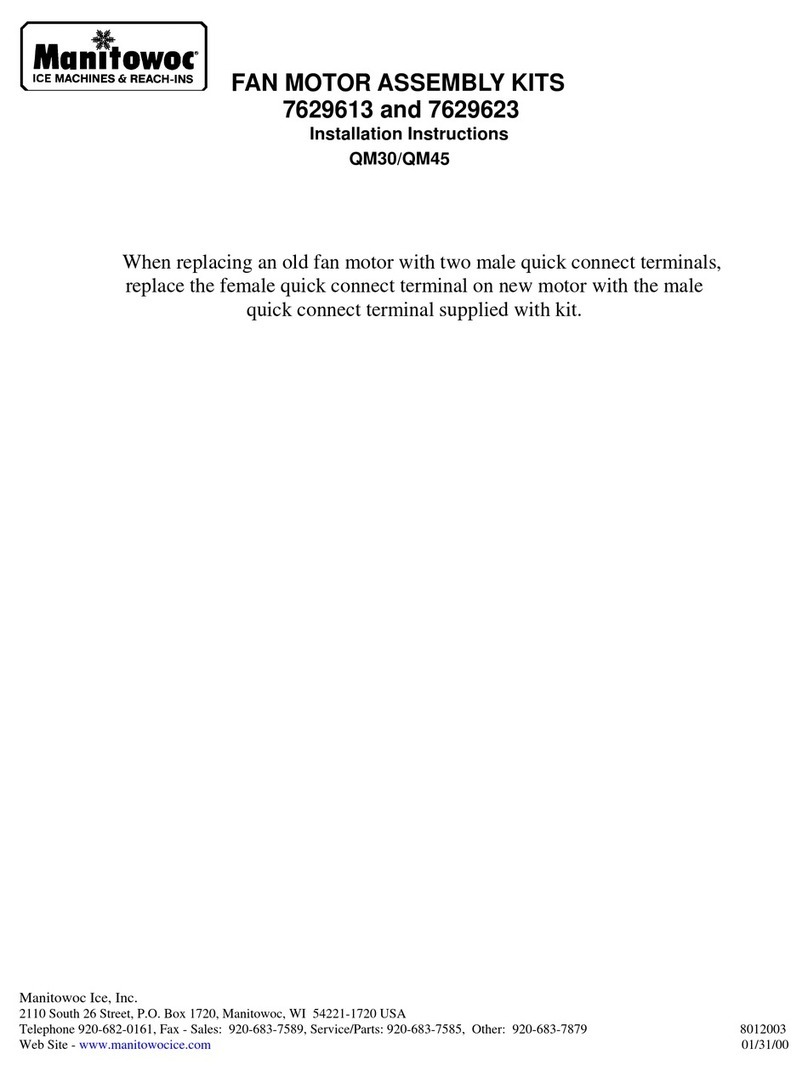 Manitowoc 7629613 installation instructions Manitowoc 7629613 installation instructions