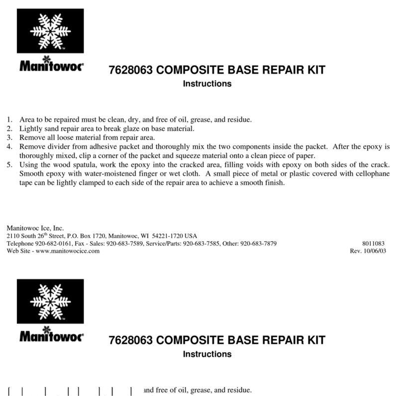 Manitowoc 7628063 instructions