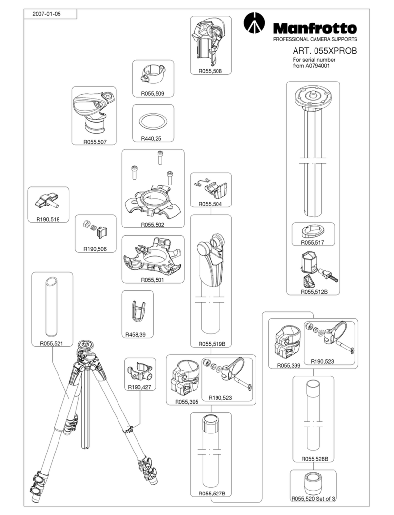 Manfrotto ART. 055XPROB parts list