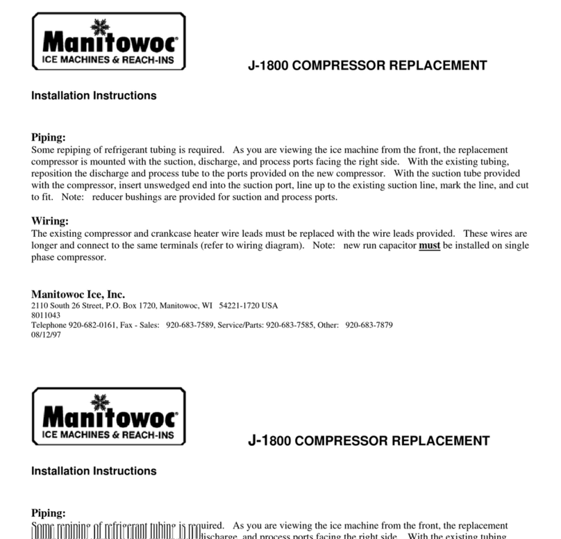Manitowoc J-1800 Replacement manual