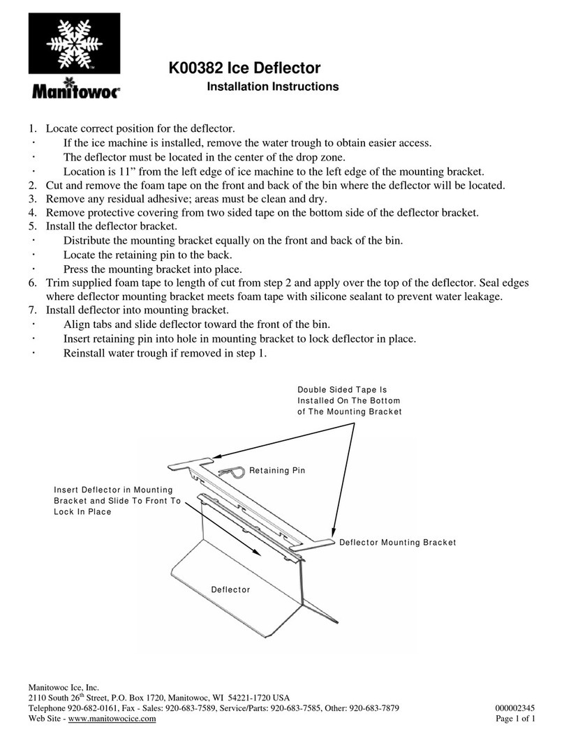 Manitowoc ICE DEFLECTOR K00382 installation instructions