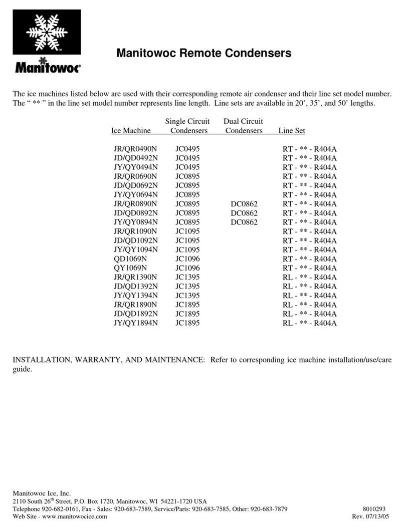 Manitowoc JR/QR0490N User manual