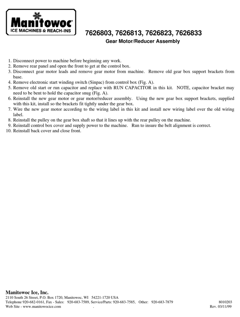 Manitowoc 7626803 User manual Manitowoc 7626803 User manual
