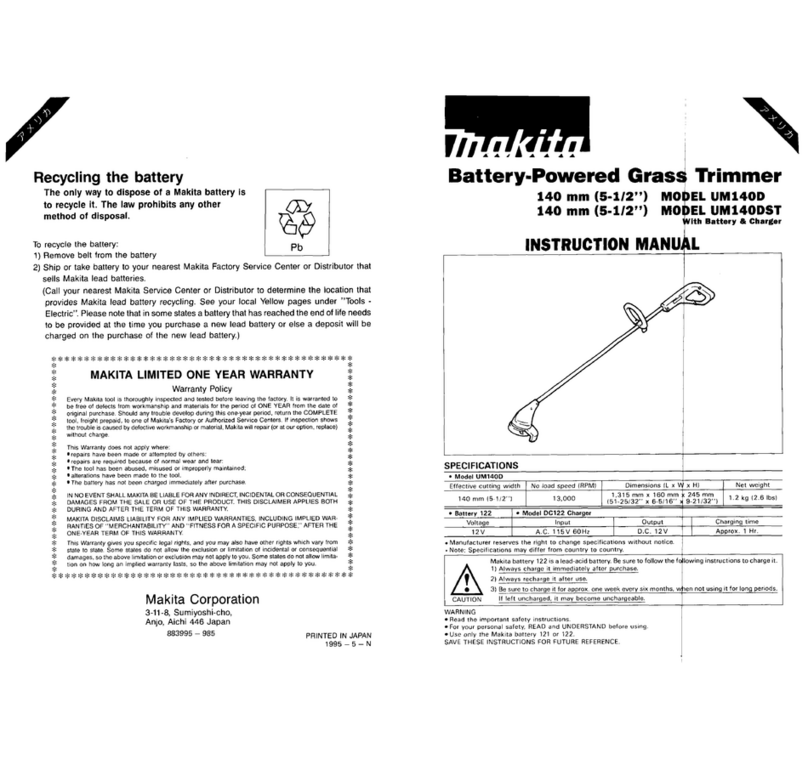 Makita UM140D instruction manual